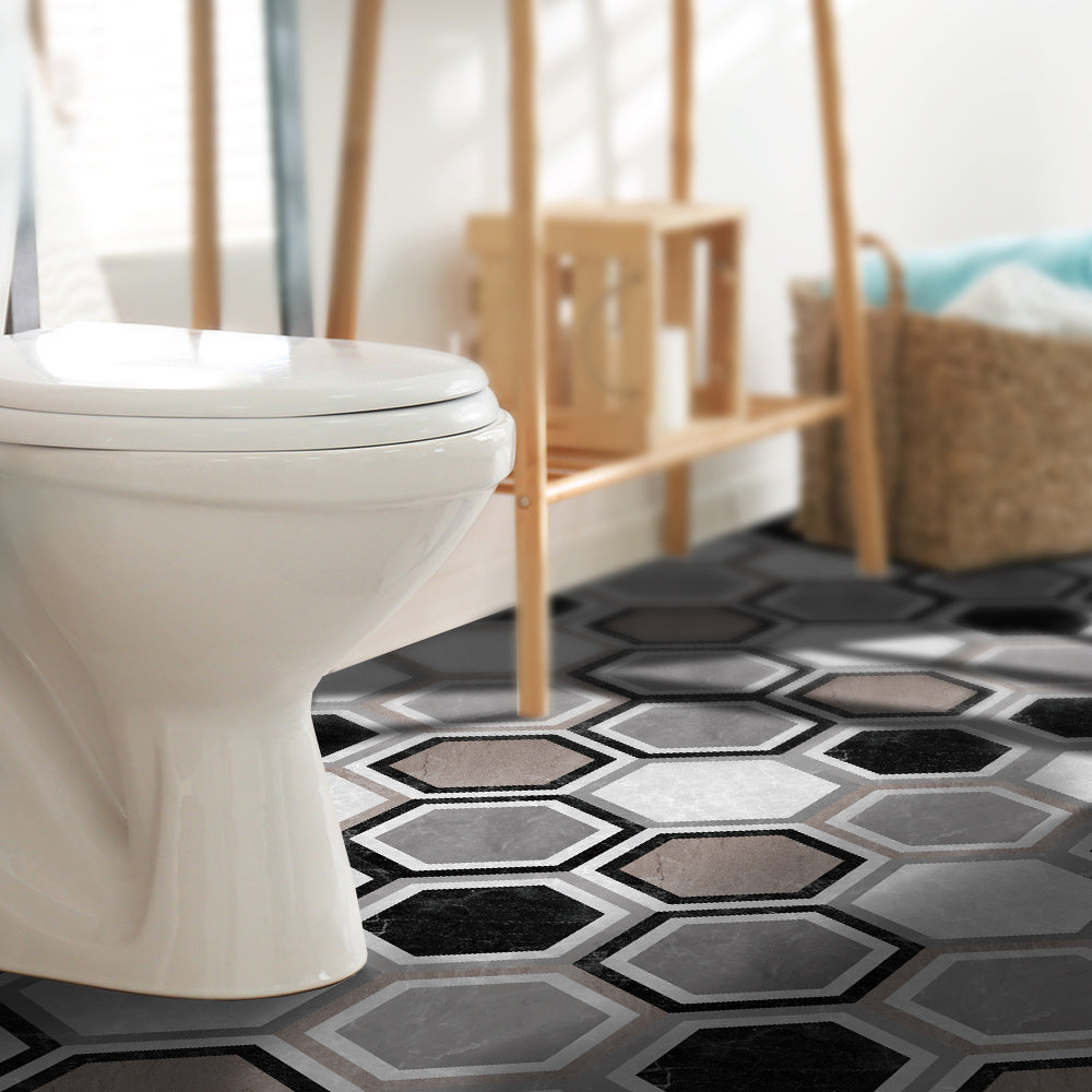 Avtoit | Peel & Stick Vinyl Floor Mat Dark Vinyl Floor with Brick Look