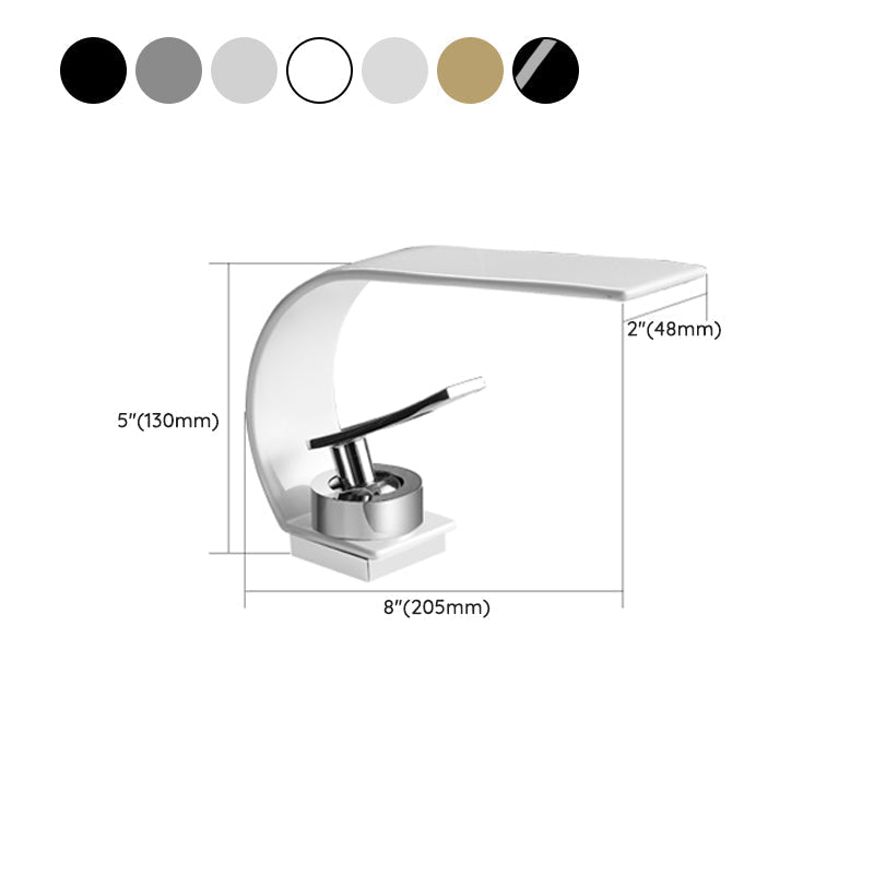 Avtoit | Bathroom faucet brass waterfall spout lever handle basin faucet