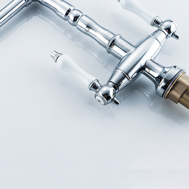 Avtoit | Traditional Kitchen Bar Faucet Double Handle High Arc No Sensor Bar Faucet