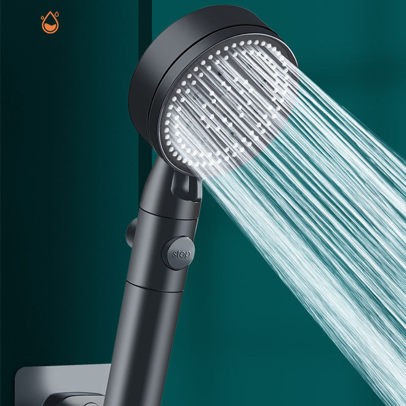 Avtoit | Metal Black Shower Head Self-Cleaning Standard Round Hand Shower