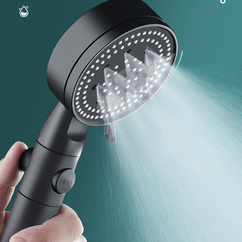 Avtoit | Metal Black Shower Head Self-Cleaning Standard Round Hand Shower