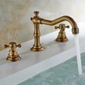 Avtoit | European Style Widespread Sink Mixer Brass 2 Handle Bathroom Vessel Mixer with Hoses