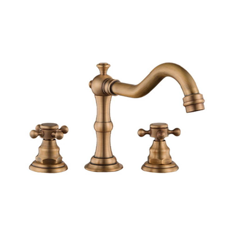 Avtoit | European Style Widespread Sink Mixer Brass 2 Handle Bathroom Vessel Mixer with Hoses