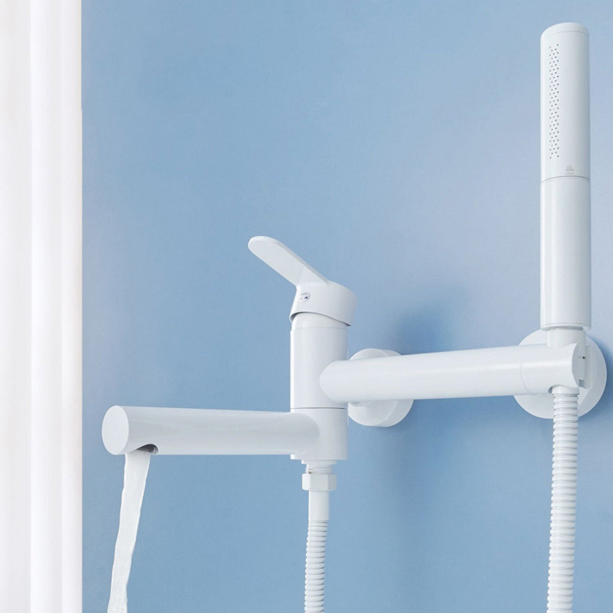 Avtoit | Metal Modern Bathroom Faucet White Single Handle Bathtub Fill Valve Trim