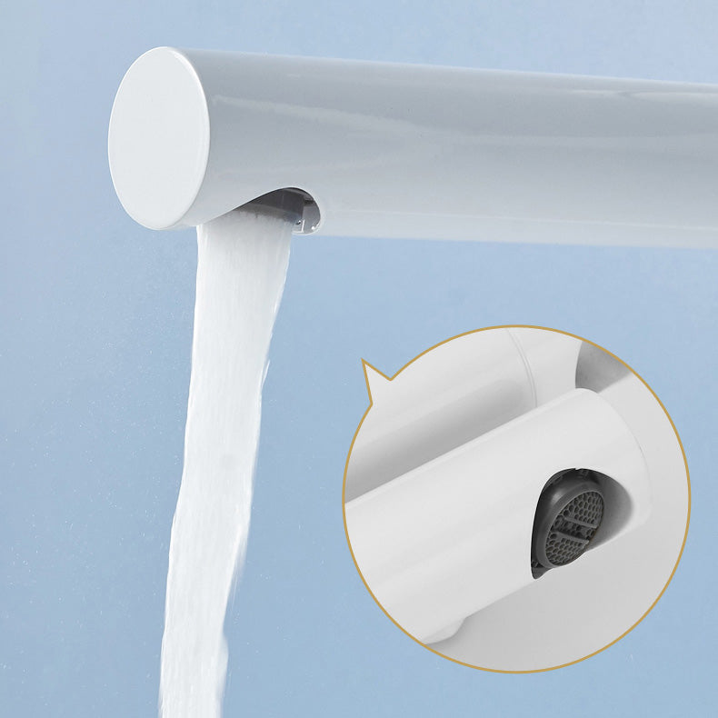 Avtoit | Metal Modern Bathroom Faucet White Single Handle Bathtub Fill Valve Trim