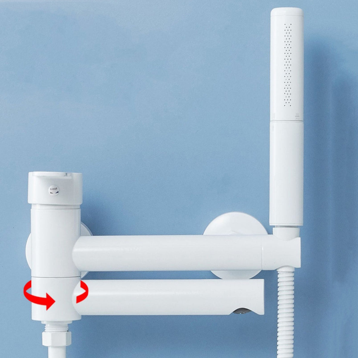 Avtoit | Metal Modern Bathroom Faucet White Single Handle Bathtub Fill Valve Trim