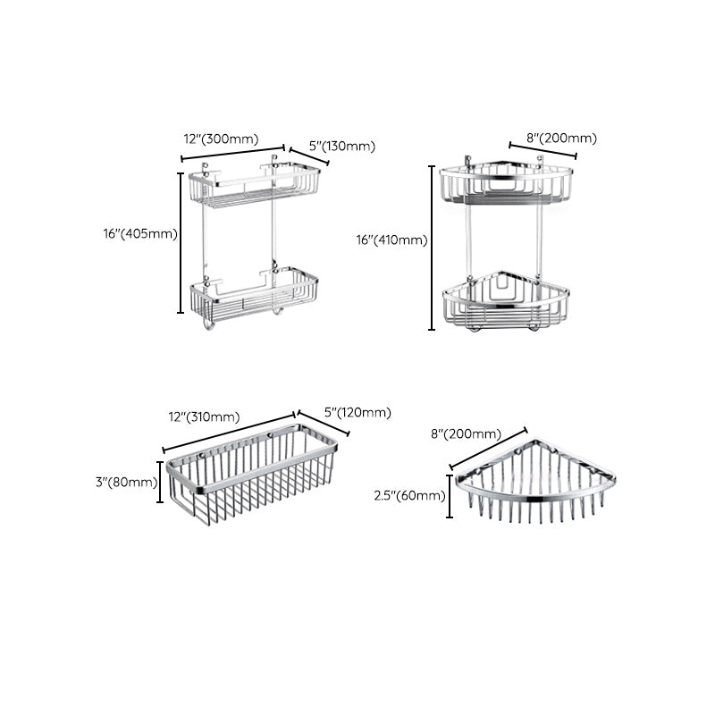 Avtoit | 5-piece Bathroom Accessory Set Modern Polished Chrome Bathroom Set