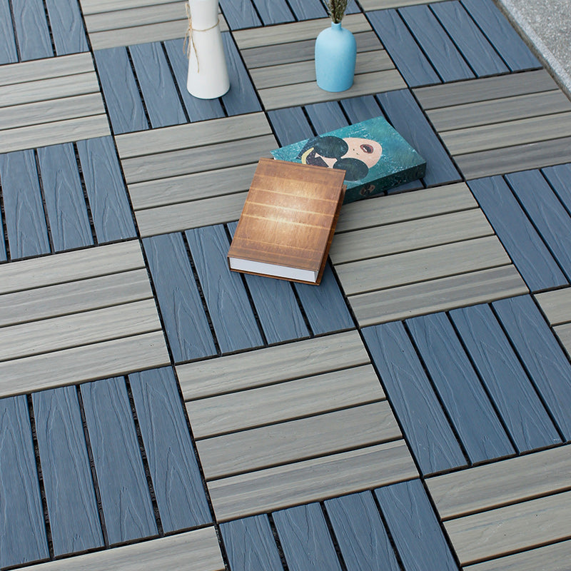 Avtoit | Interlocking composite deck tiles Striped pattern patio tiles