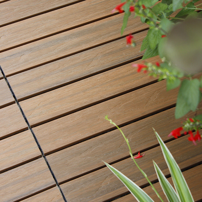 Avtoit | Interlocking composite deck tiles Striped pattern patio tiles