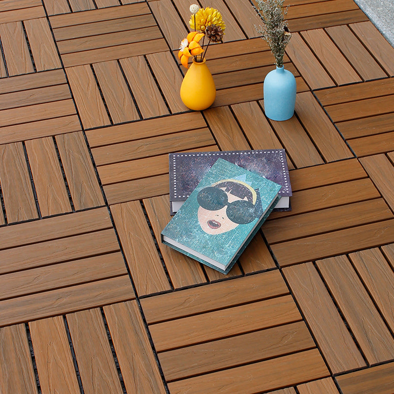 Avtoit | Interlocking composite deck tiles Striped pattern patio tiles
