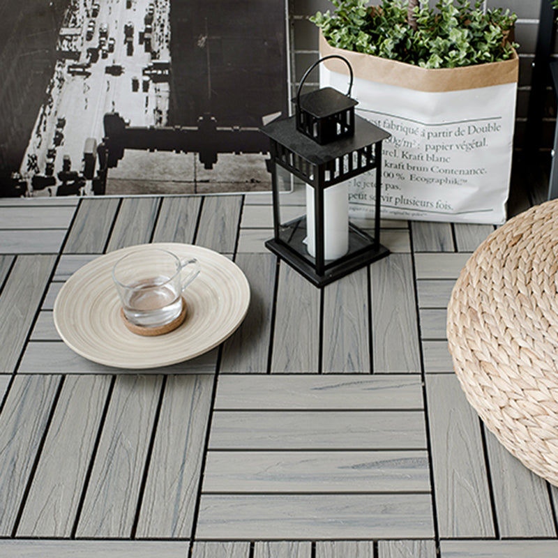 Avtoit | Square Patio Tiles Interlocking Striped Pattern Deck Board