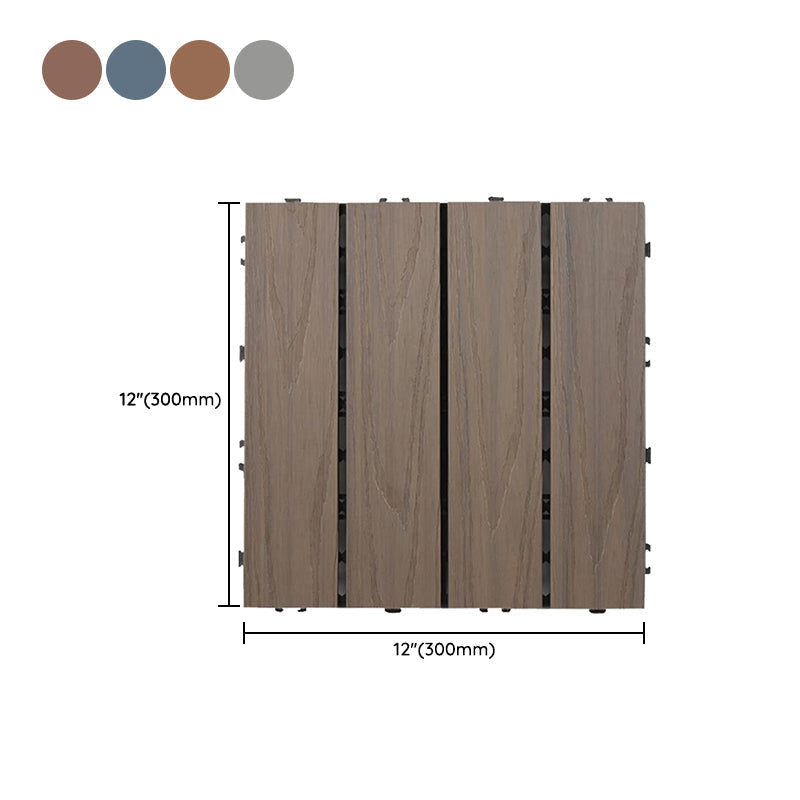 Avtoit | Square Patio Tiles Interlocking Striped Pattern Deck Board