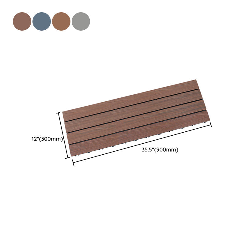Avtoit | Square Patio Tiles Interlocking Striped Pattern Deck Board