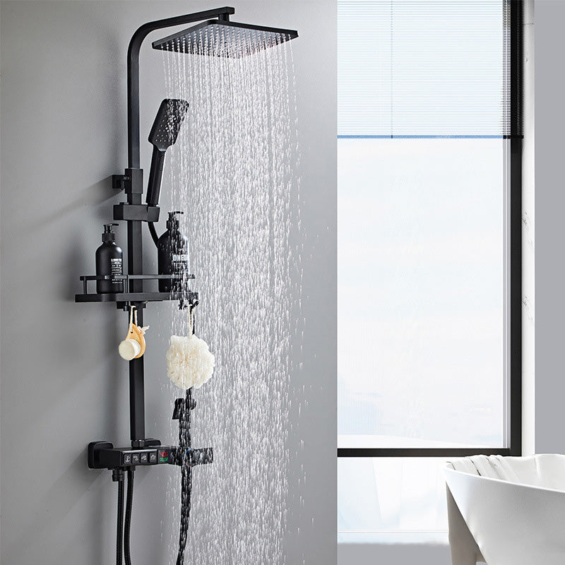 Avtoit | Modern Style Brass Shower System Adjustable Spray Pattern Wall Mounted Shower Combination