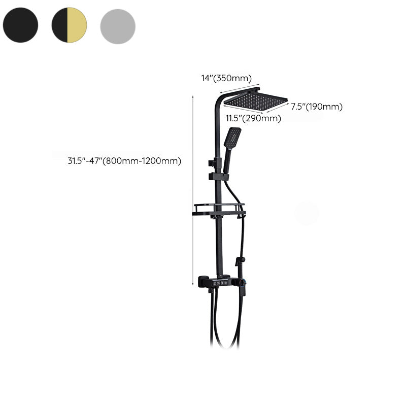Avtoit | Modern Style Brass Shower System Adjustable Spray Pattern Wall Mounted Shower Combination