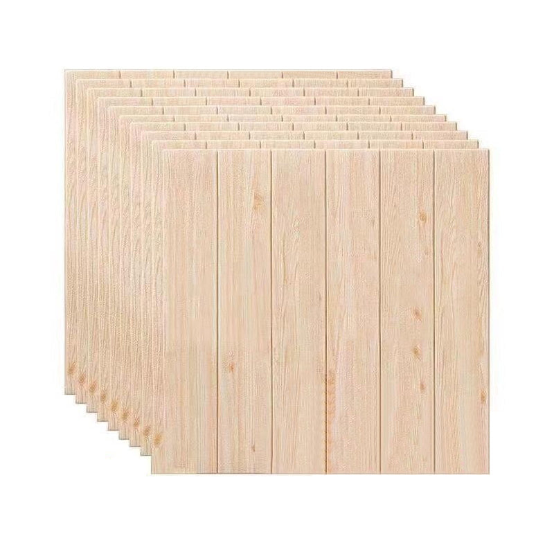 Avtoit | Modern Tin Back Wall Panel Smooth Wall Ceiling Wood Grain Design Set of 1
