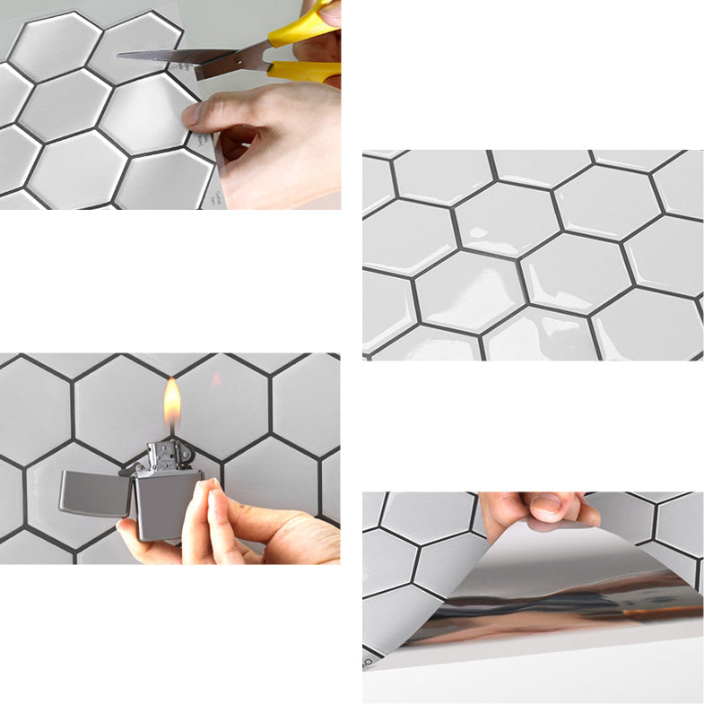 Avtoit | Square Peel and Stick Back Wall Modern Plastic Peel and Stick Back Wall