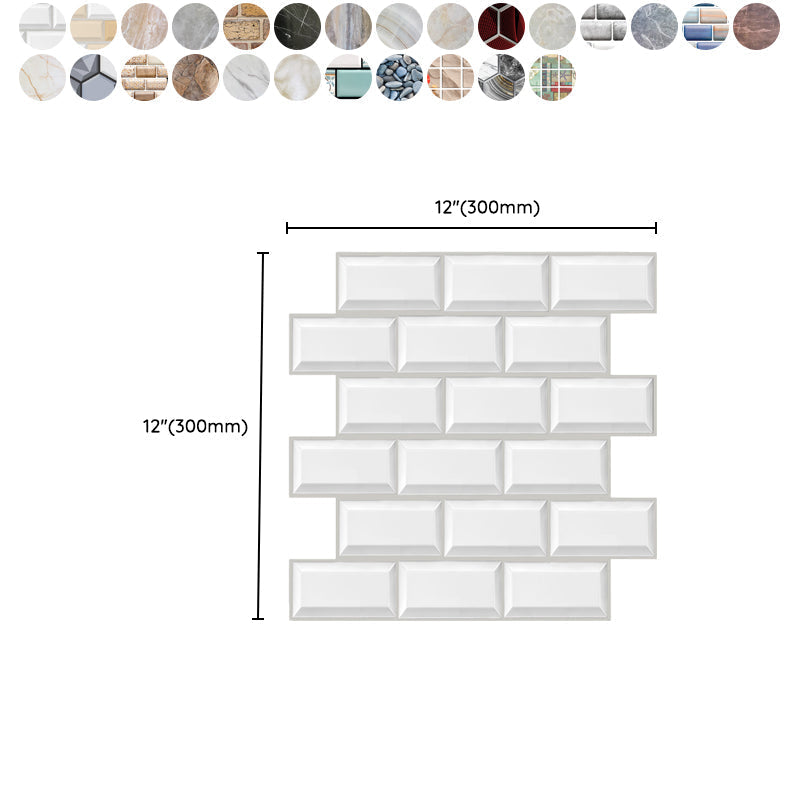 Avtoit | Plastic Peel-and-Stick Tiles Indoor Subway Tiles Wallpaper with waterproof