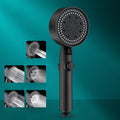 Avtoit | 5 Sprays Shower Head Round Wall Mounted Plastic Wall Connector Holder Handheld Shower Head