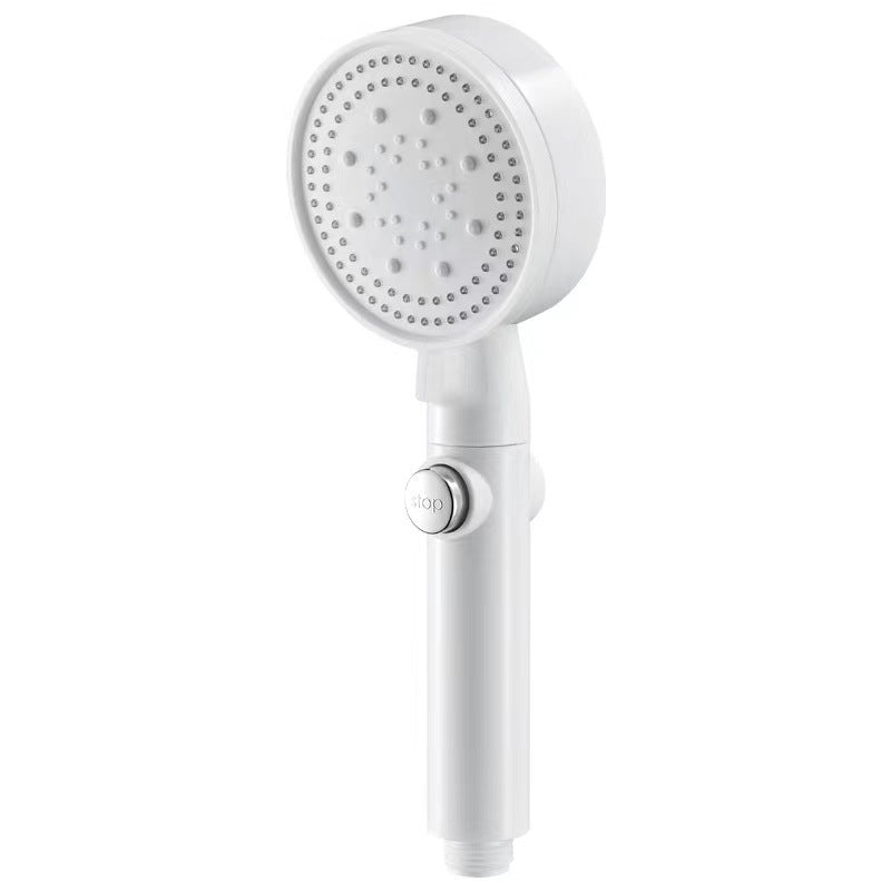 Avtoit | 5 Sprays Shower Head Round Wall Mounted Plastic Wall Connector Holder Handheld Shower Head