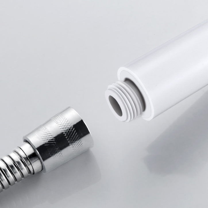 Avtoit | 5 Sprays Shower Head Round Wall Mounted Plastic Wall Connector Holder Handheld Shower Head