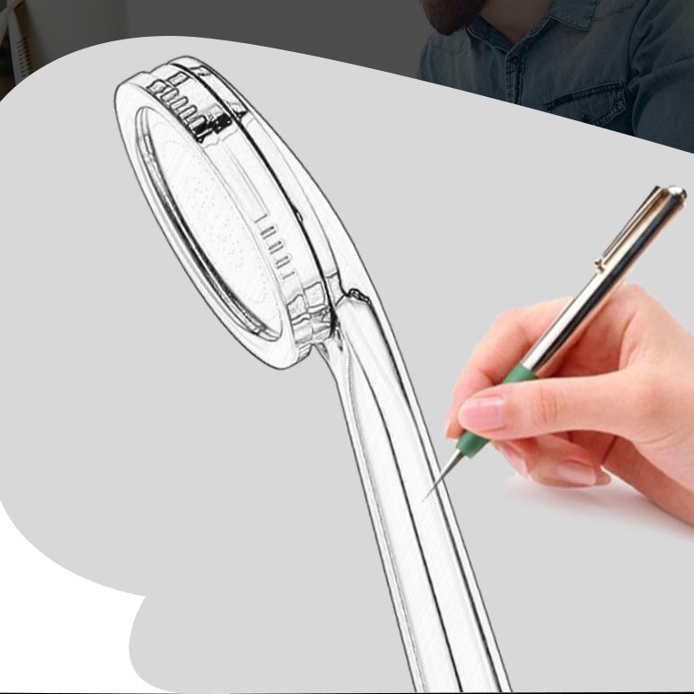 Avtoit | Round Handheld Shower Head made of Plastic Contemporary Style Shower Head