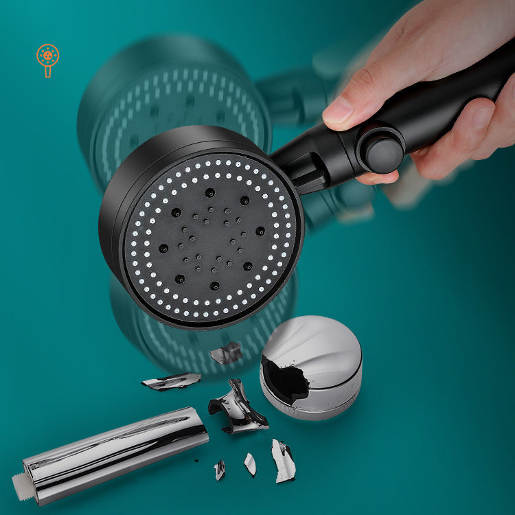 Avtoit | Round Handheld Showerhead Modern Plastic Head with Self-Cleaning