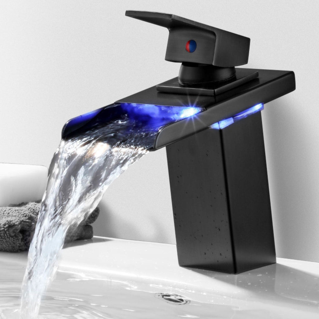 Avtoit | Basin Waterfall Outlet Single Lever Tap with LED Light