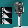 Avtoit | Contemporary Handheld Supercharged Showerhead Square 3 Settings Spray Head