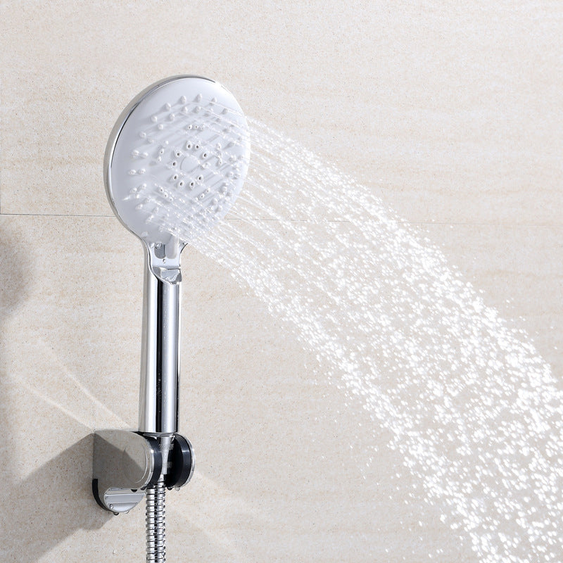 Avtoit | Silver Shower Head Combo Metal Modern 5 Spray Pattern Shower Heads