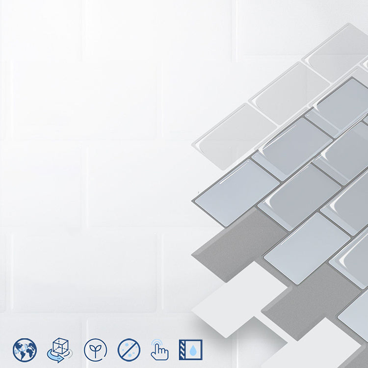 Avtoit | Square Peel-and-Stick Tiles Plastic Indoor Peel & Stick Subway Tile