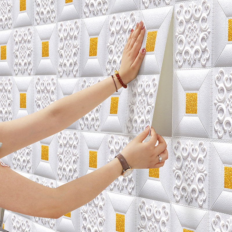 Avtoit | Modern Pearl Wall Bowls PVC Wall Access Panel Peel and Stick Wall Tile Set of 10
