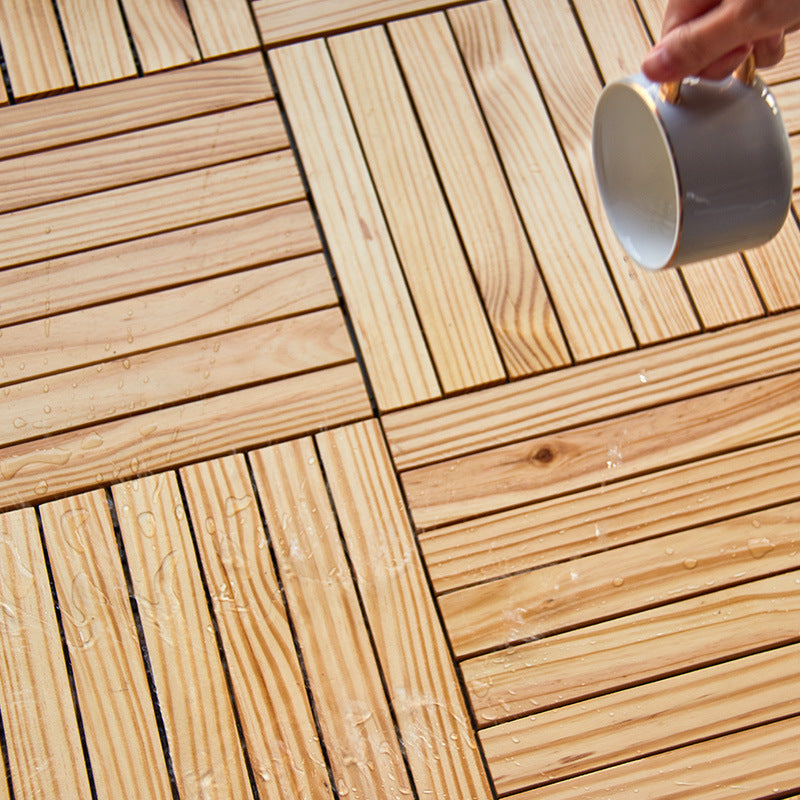 Avtoit | 7-Slat Square Wood Terrace Tiles Laying Pattern Outdoor Terrace Tiles