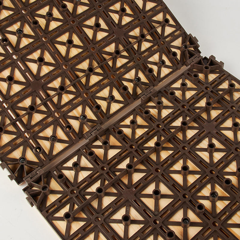 Avtoit | 7-Slat Square Wood Terrace Tiles Laying Pattern Outdoor Terrace Tiles