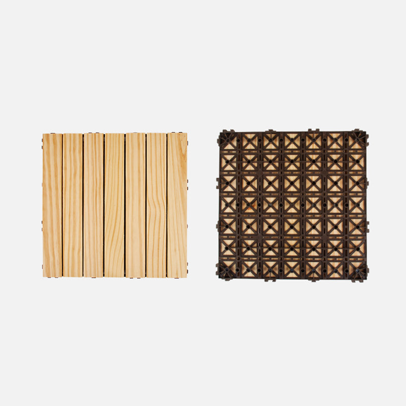 Avtoit | 7-Slat Square Wood Terrace Tiles Laying Pattern Outdoor Terrace Tiles