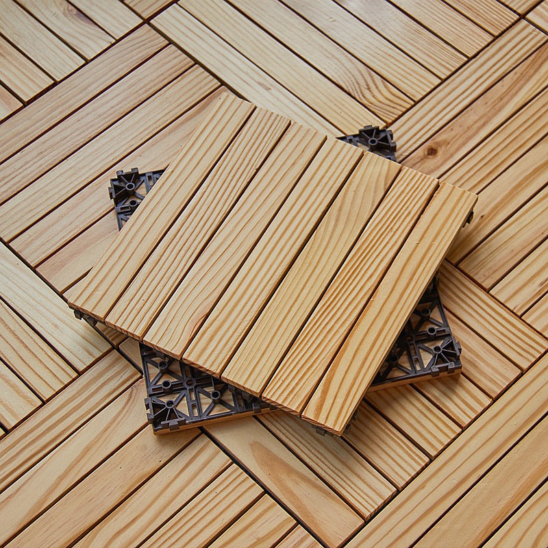 Avtoit | 7-Slat Square Wood Terrace Tiles Laying Pattern Outdoor Terrace Tiles