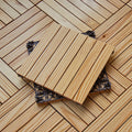 Avtoit | 7-Slat Square Wood Terrace Tiles Laying Pattern Outdoor Terrace Tiles