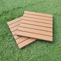Avtoit | Yellow 6-Slat Square Wood Floor Tiles Click System Floor Tiles