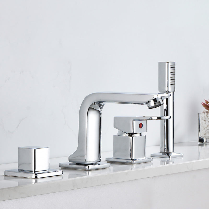 Avtoit | Bathroom faucet lever handle brass handheld shower sink faucet