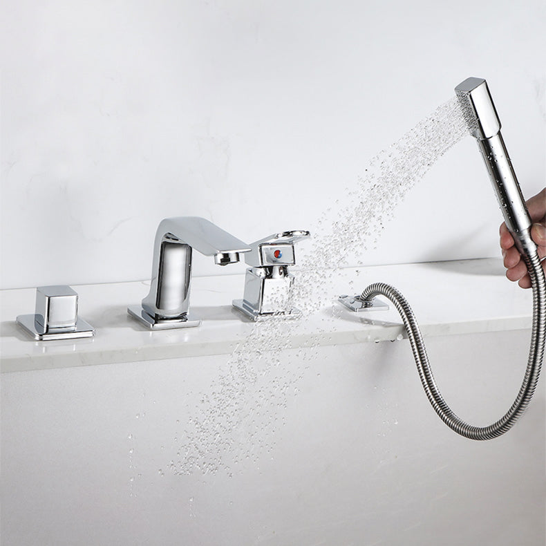 Avtoit | Bathroom faucet lever handle brass handheld shower sink faucet