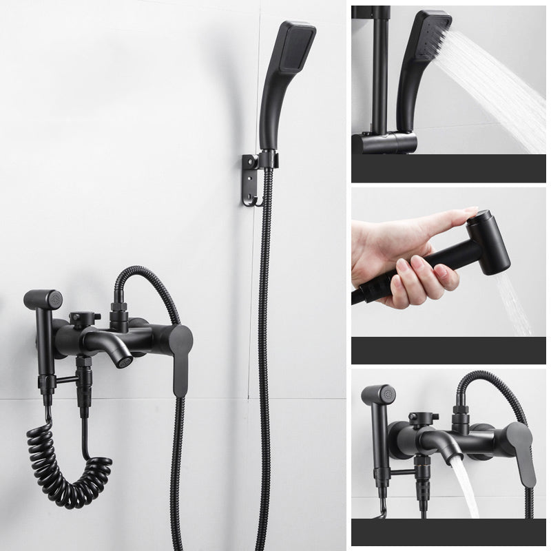 Avtoit | Black Wall-Mounted Shower Head Combo Modern Metal Shower System