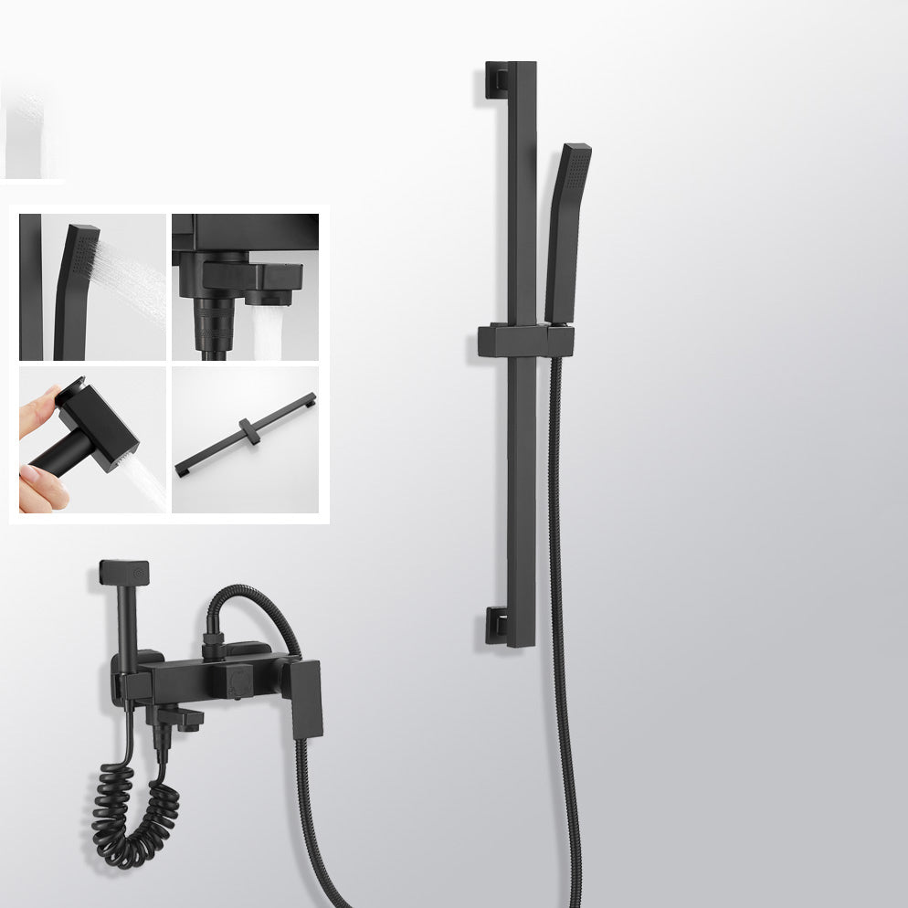 Avtoit | Black Wall-Mounted Shower Head Combo Modern Metal Shower System