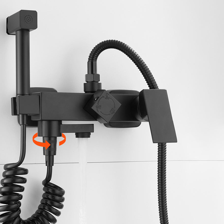Avtoit | Black Wall-Mounted Shower Head Combo Modern Metal Shower System