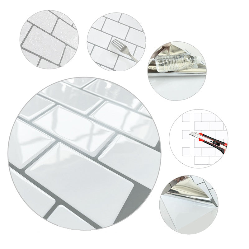Avtoit | Modern Peel and Stick Tiles PVC Subway Tile Peel and Stick Wall Tile for Bathroom