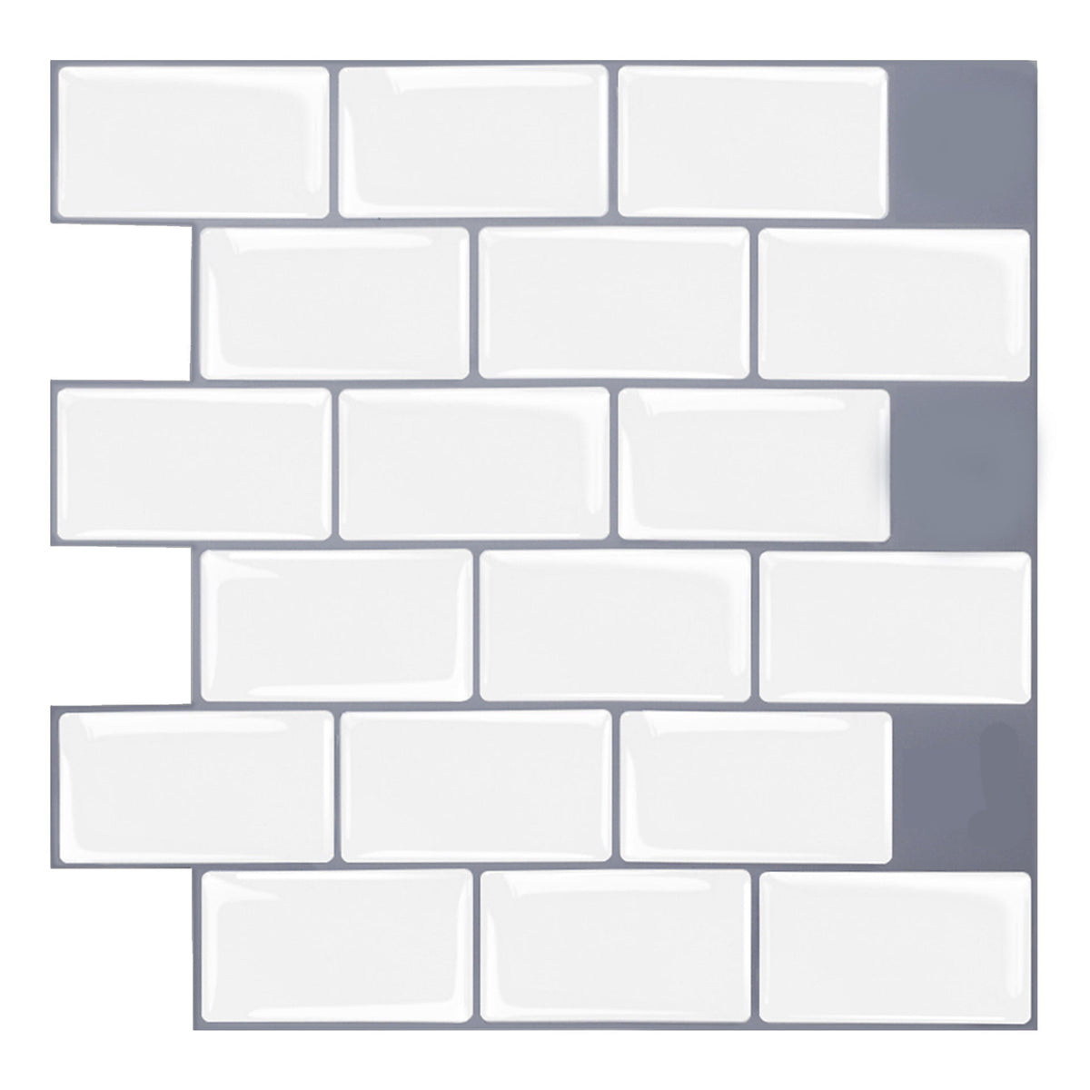 Avtoit | Modern Peel and Stick Tiles PVC Subway Tile Peel and Stick Wall Tile for Bathroom