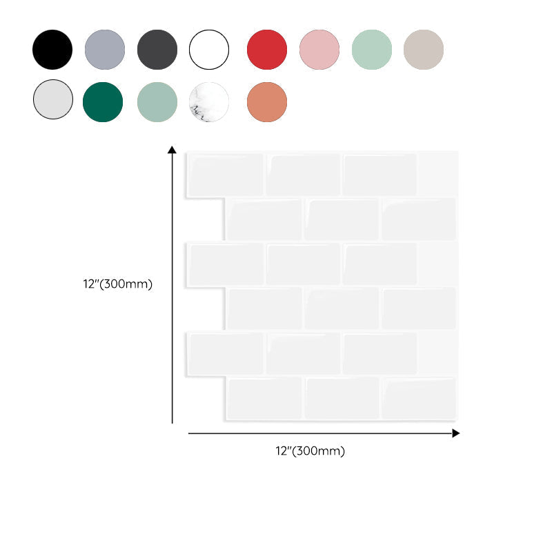 Avtoit | Modern Peel and Stick Tiles PVC Subway Tile Peel and Stick Wall Tile for Bathroom