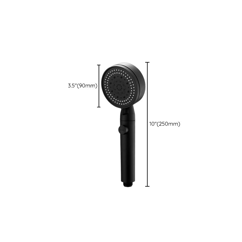 Avtoit | Classic Shower Head Adjustable Spray Pattern Round Shower Head in Black