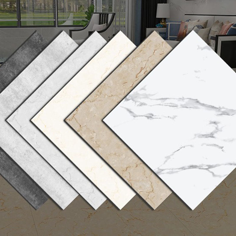 Avtoit | Indoor Flooring Vinyl Peel and Stick Marble Print Square Flooring Vinyl