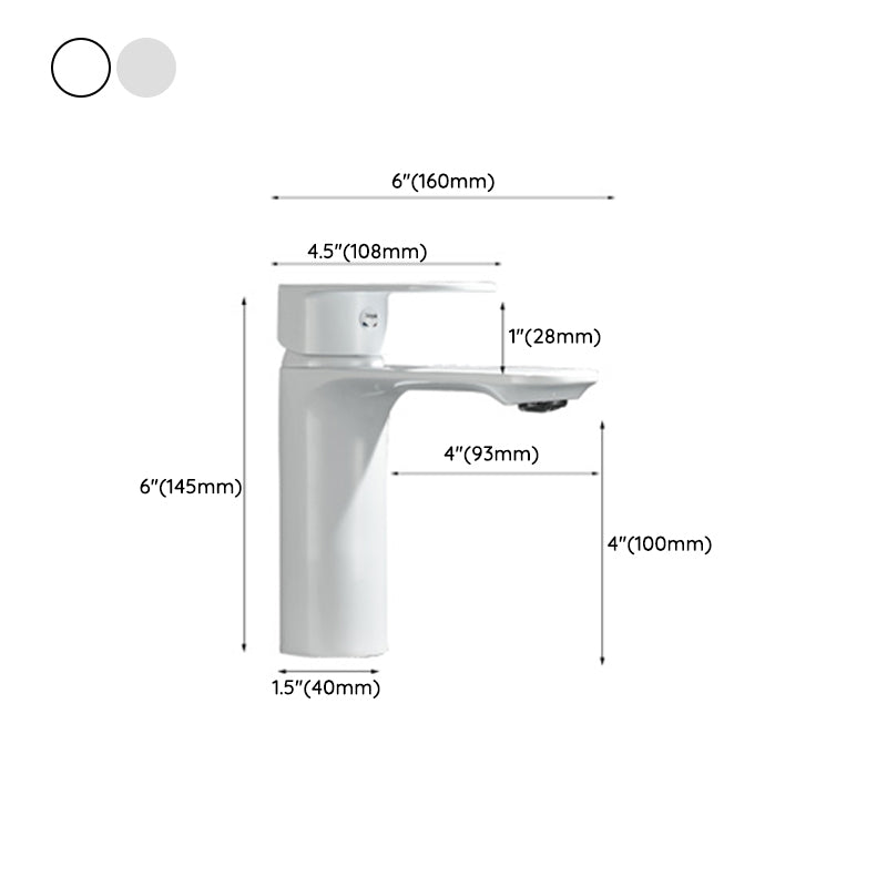 Avtoit | Bathroom Sink Faucet Lever Handle Brass Monochrome Bathroom Faucet