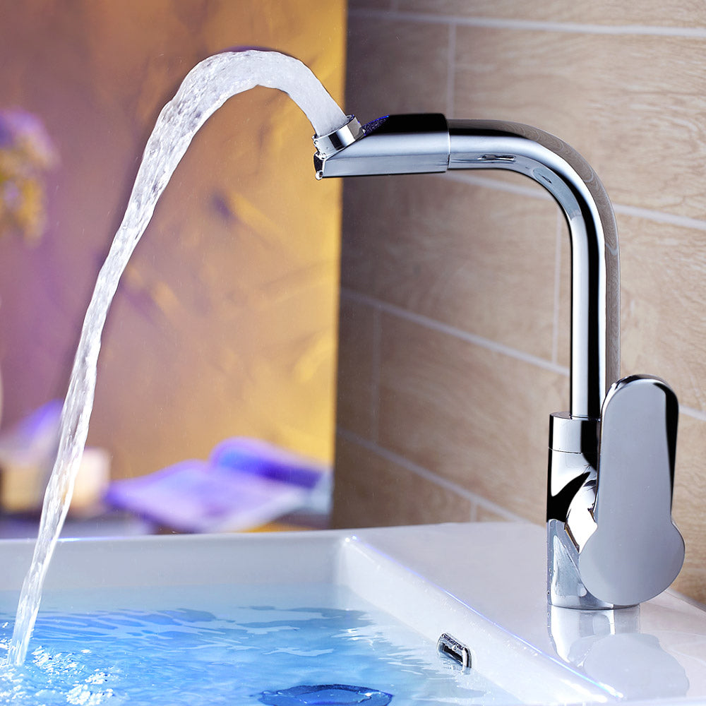 Avtoit | Modern Bathroom Faucet Brass Lever Handle Washroom Bathtub Faucet